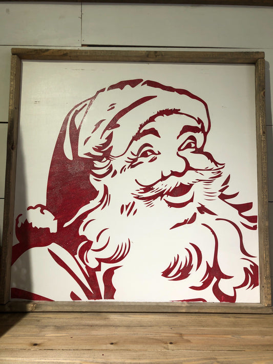 24x24 Framed Santa Sign